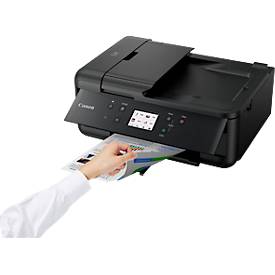 Multifunktionsdrucker Canon PIXMA TR7650, 4 in 1, USB/WLAN/Cloud, Auto-Duplex/Mobildruck/Randlosdruck, bis A4, inkl. 5 Tintenpatronen