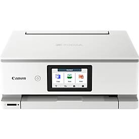 Multifunktionsdrucker Canon PIXMA TS8751, 3 in 1, USB/WLAN/Cloud/SDCard, Auto-Duplex/Mobildruck, bis A4, inkl. 6 Tintenpatronen, weiß