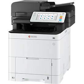 Multifunktionsdrucker Kyocera ECOSYS MA3500cifx Plus, erweiterte Garantie, Kopieren/Scannen/Drucken/Faxen, B 480 mm × T 575 mm × H 578 mm, schwarz-weiß