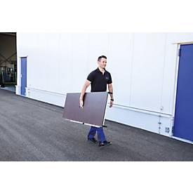 Munk Arbeitsplattform, Aluminium, B 1700 x T 600 mm, Schnellverschlüsse, 80 mm Stufen, bis 300 kg, rutschfest
