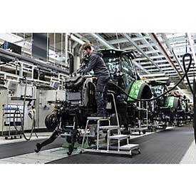 Munk Arbeitspodest, Aluminium, verschweißte Rohrkonstruktion, Stufen R 13, Trittfläche 550 x 300 mm, max. 150 kg, 1 Stufe 