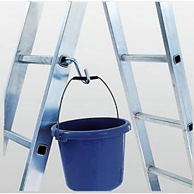 Munk Eimerhaken für Leitern, verzinkter Stahl, kompatibel mit gebördelten Stufen- und Sprossenleitern 