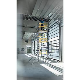 Munk FlexxTower Rollgerüst, Aluminium-Rundrohr, werkzeuglose Montage, klappbare Dreiecksausleger, GS-geprüft, Lastklasse 3, H 2,10 m