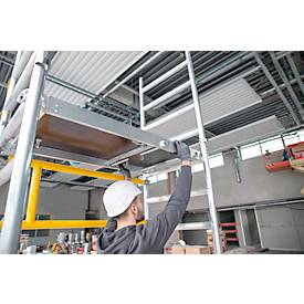 Munk FlexxTower Rollgerüst, Aluminium-Rundrohr, werkzeuglose Montage, klappbare Dreiecksausleger, GS-geprüft, Lastklasse 3, H 4,10 m