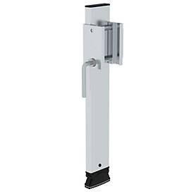 Munk Holmverlängerung für Leitern, höhenverstellbar bis 375 mm, passend für Holmhöhe 85 mm, inklusive Heftnieten, silber