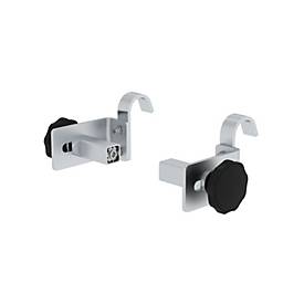 Munk Kopfsicherung für Anlegeleitern, werkzeuglose Verschraubung, kompatibel mit Sprossen- & Stufenlöchern, 2 Stück, ø 36 mm