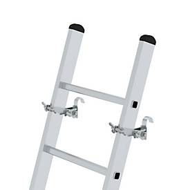 Munk Leiterkopfsicherung für Anlegeleitern, werkzeuglose Fixierung, stufenlos am Holm, bewegliche Haken, 2 Stück, Ø 50 mm