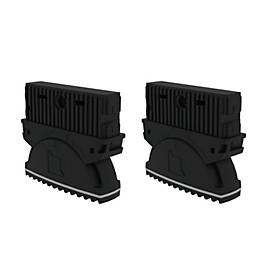 Munk Leiternschuhe, 2er-Set, Aluminium, rutschfest, hohe Stabilität, langlebig, ab 2019, 98 x 25 mm 