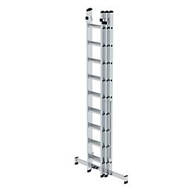 Munk Mehrzweckleiter, 3-teilig, nivello®-Traversen, stabil & langlebig, 3x9 Sprossen