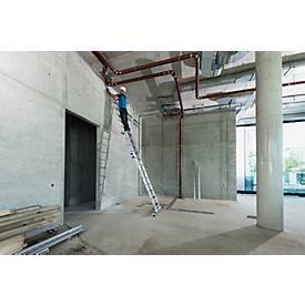 Munk Stufen-Schiebeleiter, 2-teilig, nivello®-Traverse, stabil auf unebenen Flächen, Innen-/Außeneinsatz, 24 Stufen