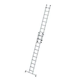 Munk trapladder, 2-delig, nivello traverse, stabiel op oneffen ondergrond, binnen/buiten te gebruiken, 11 + 10 treden