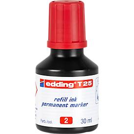Nachfüll-Tusche edding T25 (Tropfdosierer), rot