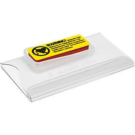 Namensschild Durable, verdrehsicher, Magnetbefestigung, 25 Stück, 40 x 75 mm, transparent