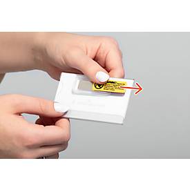 Namensschild Durable, verdrehsicher, Magnetbefestigung, 25 Stück, 40 x 75 mm, transparent