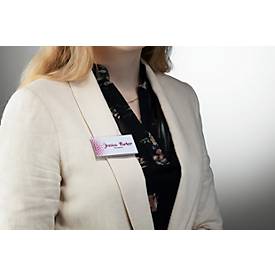 Namensschild Durable, verdrehsicher, Magnetbefestigung, 25 Stück, 40 x 75 mm, transparent