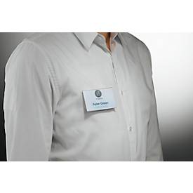 Namensschild Durable, verdrehsicher, Magnetbefestigung, 25 Stück, 54 x 90 mm, transparent