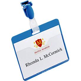 Namensschild, für Betriebsausweise, blau, 25 St.