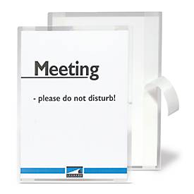 Namensschild Tarifold, selbstlaminierend, mit Halteclip & A4 Druckbögen, B 104 x H 74 mm, klar, 25 Stück