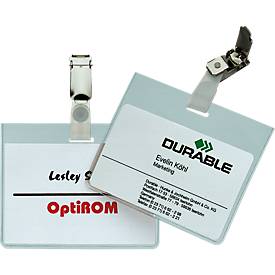 Namensschilder mit Clip, 60 x 90 mm, 25 Stück