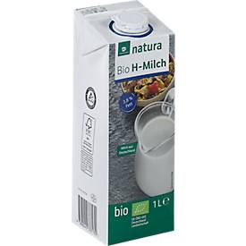 natura Bio H-Vollmilch, Fettgehalt 3,8 %, homogenisiert, ultrahocherhitzt, 12 x 1 l