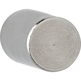 Neodym-Stabgreifmagnet MAUL, Haftkraft 9 kg, 4 Stück, Ø 16 x H 20 mm, Stahlgehäuse, hellsilber