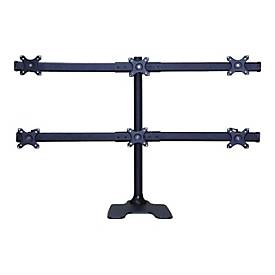 Neomounts FPMA-D700DD6 - Aufstellung - für 6 LCD-Displays - Schwarz - Bildschirmgröße: 25.4-68.6 cm (10'-27')