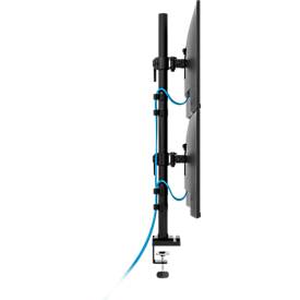 Neoumounts by Newstar Monitorarm DS60-600BL2V, für 2 Displays 10-32'/jeweils 9 kg, höhenverstell-/schwenk-/neigbar, Tischklemme, Stahl, schwarz
