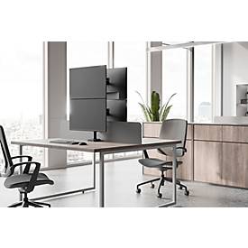 Neoumounts by Newstar Monitorarm DS60-600BL2V, für 2 Displays 10-32'/jeweils 9 kg, höhenverstell-/schwenk-/neigbar, Tischklemme, Stahl, schwarz