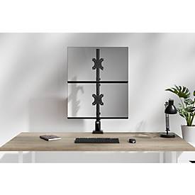 Neoumounts by Newstar Monitorarm DS60-600BL2V, für 2 Displays 10-32'/jeweils 9 kg, höhenverstell-/schwenk-/neigbar, Tischklemme, Stahl, schwarz