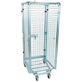 Nestbarer Metallbehälter, Typ Antidiebstahl, Traglast 500 kg