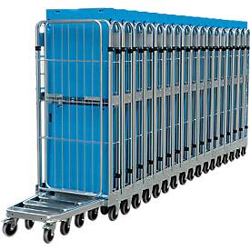 Nestbarer Rollbehälter, 3-seitig, 2 Zwischenböden