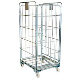 Nestbarer Rollbehälter, 4-seitig, Traglast 500 kg