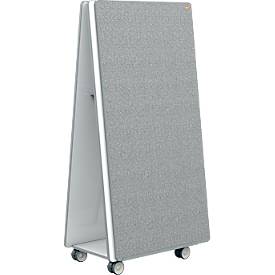 Nobo Move & Meet Mobile Whiteboard- & Notiztafel-System, 2 Whiteboards, 2 Notiztafeln, 900 x 1800 mm, magnethaftend, fah