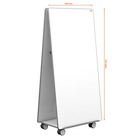 Nobo Move & Meet Mobile Whiteboard-System, doppelseitiges Whiteboard, 900 x 1800 mm, magnethaftend, fahrbar
