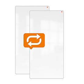 Nobo Move & Meet Mobile Whiteboard-System, doppelseitiges Whiteboard, 900 x 1800 mm, magnethaftend, fahrbar