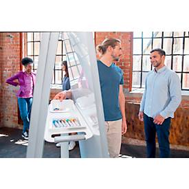 Nobo Move & Meet Mobile Whiteboard-System, doppelseitiges Whiteboard, 900 x 1800 mm, magnethaftend, fahrbar