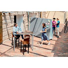 Nobo Move & Meet Mobile Whiteboard-System, doppelseitiges Whiteboard, 900 x 1800 mm, magnethaftend, fahrbar