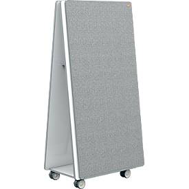 Nobo Move & Meet Whiteboard en Noteboard - 2 whiteboards, 2 noteborden - 900 x 1800 mm - magnetisch - verrijdbaar