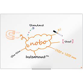 nobo Whiteboard Nano Clean, Stahl, weiß nanobeschichtet, magnethaftend, B 1500 x H 1000 mm