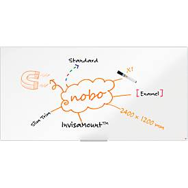 nobo Whiteboard Nano Clean, Stahl, weiß nanobeschichtet, magnethaftend, B 1800 x H 900 mm