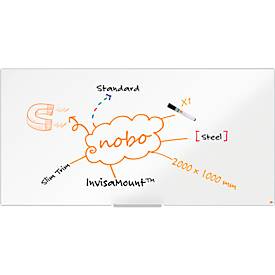 nobo Whiteboard Nano Clean, Stahl, weiß nanobeschichtet, magnethaftend, B 2000 x H 1000 mm