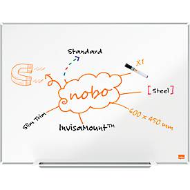 nobo Whiteboard Nano Clean, Stahl, weiß nanobeschichtet, magnethaftend, B 600 x H 450 mm