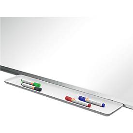 nobo Whiteboard Premium Plus, Stahl nanobeschichtet, magnethaftend, B 1800 x H 900 mm, inkl. abnehmbarer Stiftablage und 1 Boardmarker