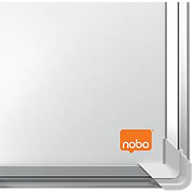 nobo Whiteboard Premium Plus, Stahl nanobeschichtet, magnethaftend, B 1800 x H 900 mm, inkl. abnehmbarer Stiftablage und 1 Boardmarker