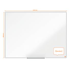 nobo Whiteboard Prestige, Stahl, weiß emailliert, magnethaftend, B 1200 x H 900 mm