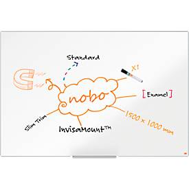 nobo Whiteboard Prestige, Stahl, weiß emailliert, magnethaftend, B 1500 x H 1000 mm