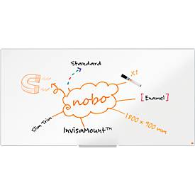 nobo Whiteboard Prestige, Stahl, weiß emailliert, magnethaftend, B 1800 x H 900 mm