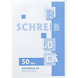 Notizblock, kariert, DIN A4, 5 Stück