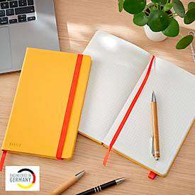 Notizbuch Leitz Cosy, DIN A5, kariert, 100 g/m² Papier, 80 Blatt, Hardcover, gelb