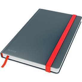 Notizbuch Leitz Cosy, DIN A5, kariert, 100 g/m² Papier, 80 Blatt, Hardcover, grau